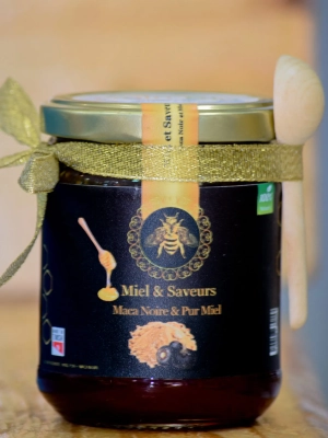 Miel et saveur: Miel et Maca Noir