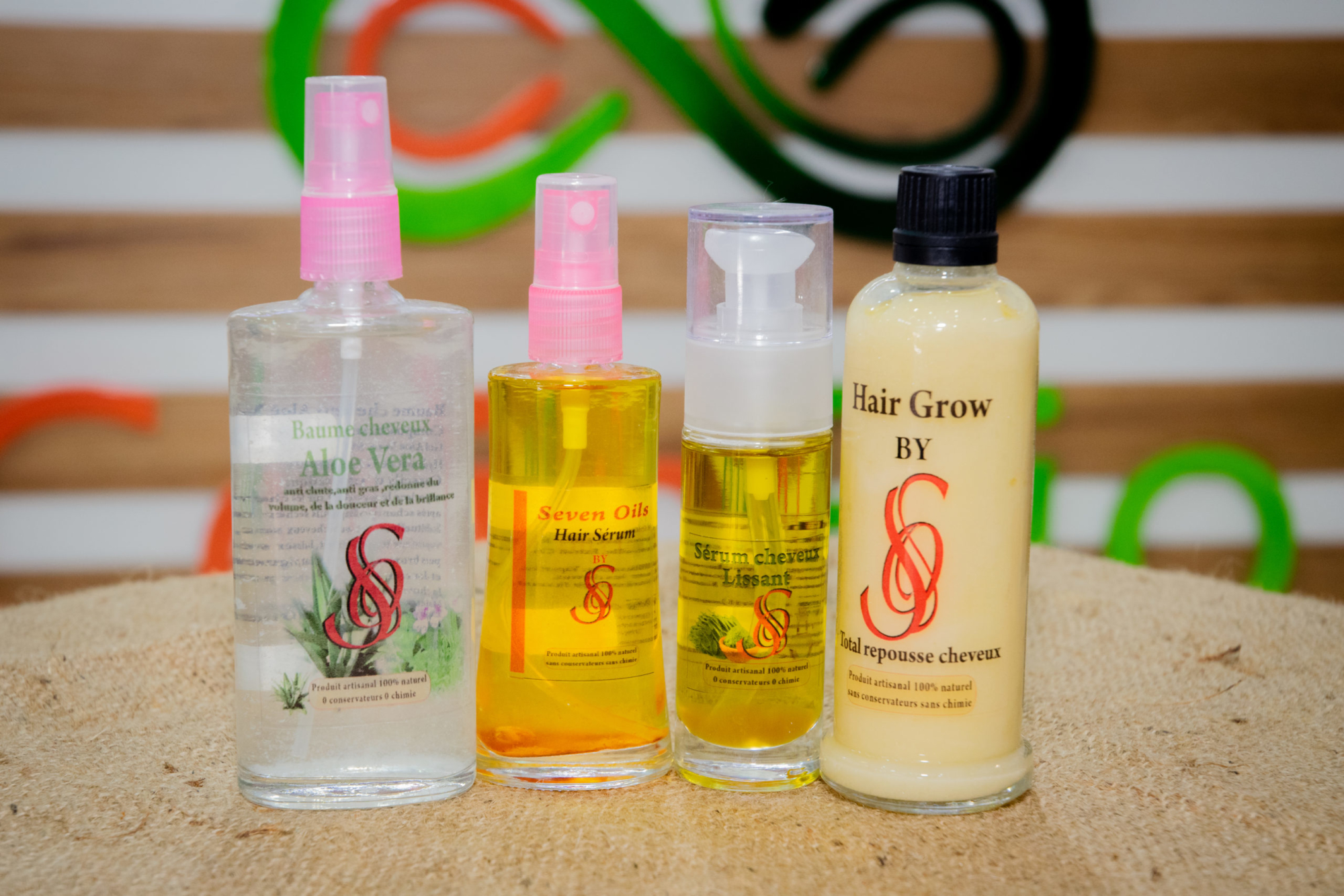 PACK 1baumme cheveux aloe vera + 1hair sérum + 1sérum cheveux lissant + 1hair grow by SS